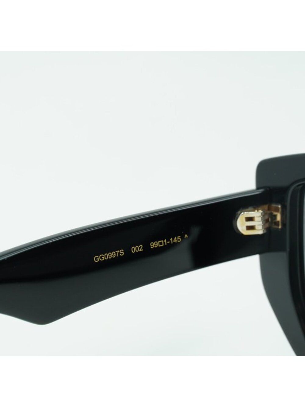 Gucci GG0997S 002 Sunglasses Black Shield Frame, Grey Lenses - Picture 6 of 11